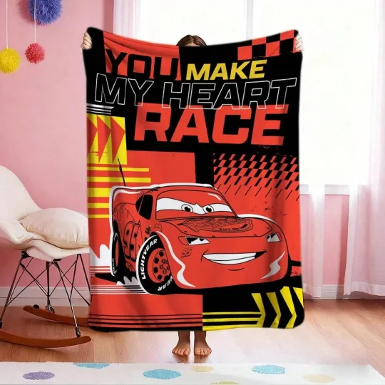 Discover DISNEY L.Ightning M.CQueen Fleece Blanket,Bed,Sofa