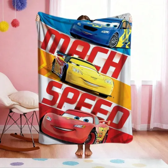 Discover DISNEY L.Ightning M.CQueen And Friends Fleece Blanket,Bed,Sofa  3