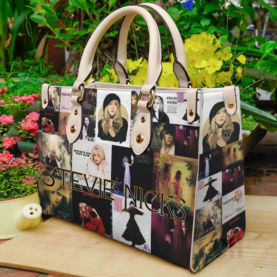 Stevie Nicks Women's Leather Handbag, Custom Leather Shopping Bag
