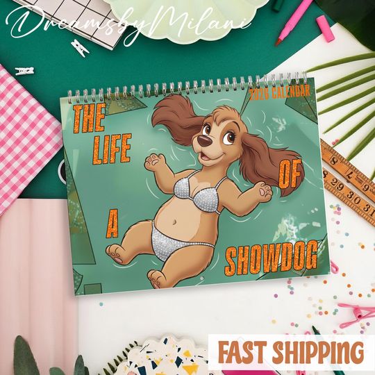 Discover The Life Of A Show Dog Disney 2026 Calendar, The Life Of A Show Dog Disney Monthly Wall Calendar, 2026 Calendar Size 8.5" x 11"