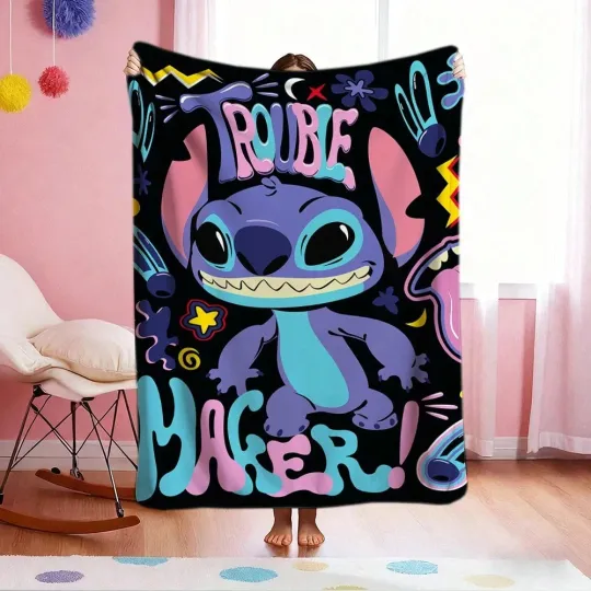 Discover DISNEY TroubleLIlo STitchFleece Blanket,Bed,Sofa