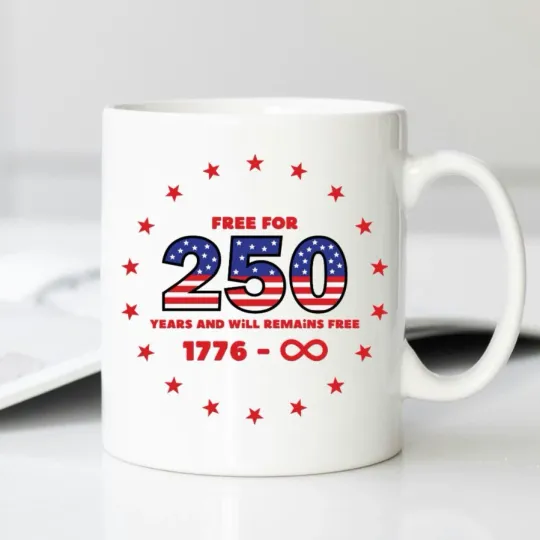Discover 2026 USA 250th Anniversary Mug, Patriotic Coffee Cup 11 oz