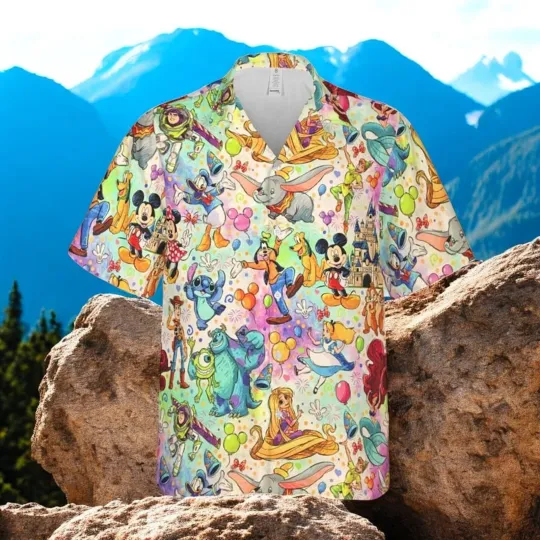 Discover Disney Cartoon Universe Rainbow Disney Hawaiian Shirt
