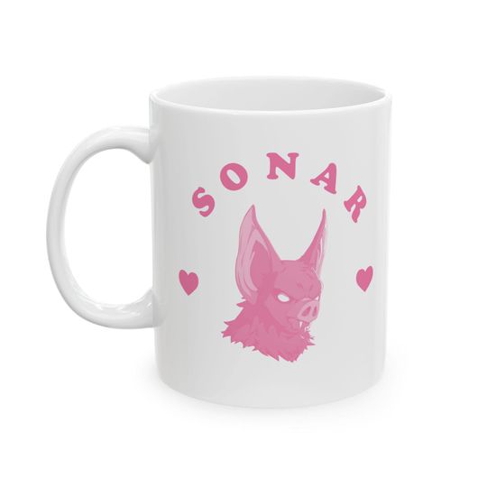 Discover Sonar pink heart mug, Sonar Dispatch Mug