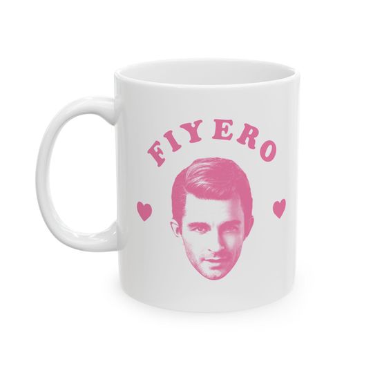Discover Fiyero Pink Heart Ceramic Mug, (11oz, 15oz), Fiyero Mug