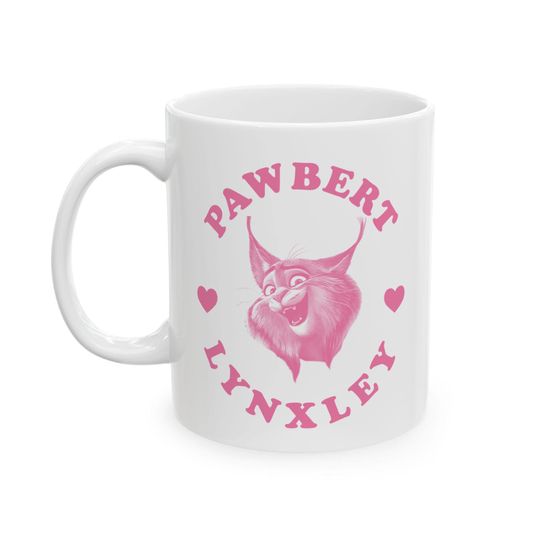 Discover Pawbert Lynxley Pink Heart Ceramic Mug, (11oz, 15oz), Pawbert Zootopia mug