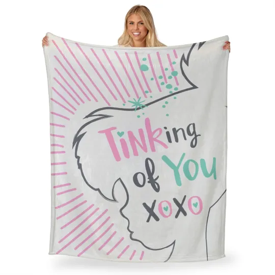 Discover Disney Tinkerbell Tinking Of You Disneyland Fleece Blanket