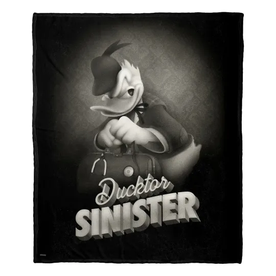 Discover Disney Mickey Mouse Sinister Duck Disneyland Fleece Blanket