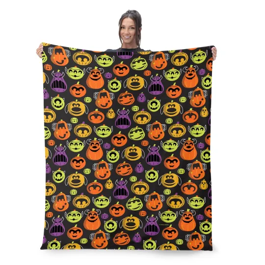 Discover Disney Pixar Jack-o'-lanterns Disneyland Fleece Blanket