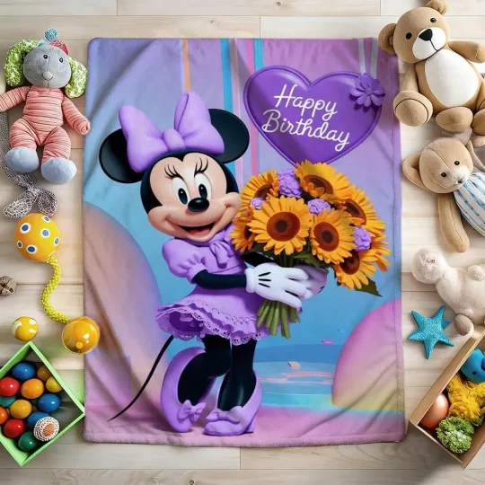 Discover DISNEY Christmas  Minnie And Friends  Fleece Blanket,Bed,Sofa 12