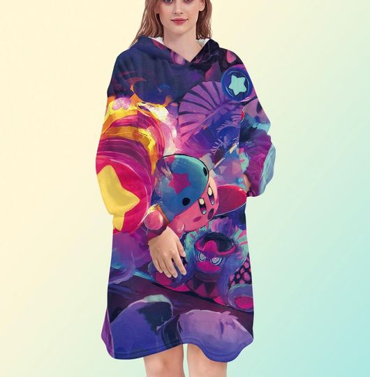 Kirby Blanket Hoodie Oversized Fleece Sweatshirt