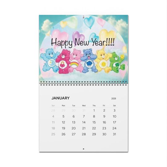 Discover Retro 80s Care Bears Wall Calendar (2026)