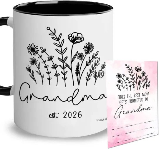Discover Christmas Gifts for Grandma - Promoted To 2026 Mug 11 Ounces, White