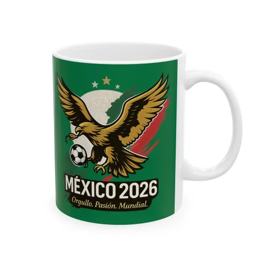 Discover Mexican Soccer 2026 Ceramic Mug - Perfect for Fans, Gift for Sports [...]