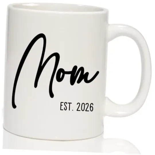 Discover -New Mom Gift for Mommy to Be, Mommy Coffee Mug for Expecting Mom Mug Est 2026