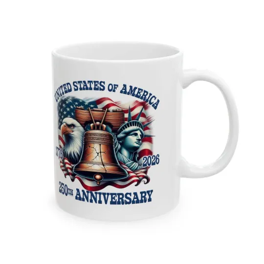 Discover America 250th Anniversary Custom Mug – 1776–2026 Edition