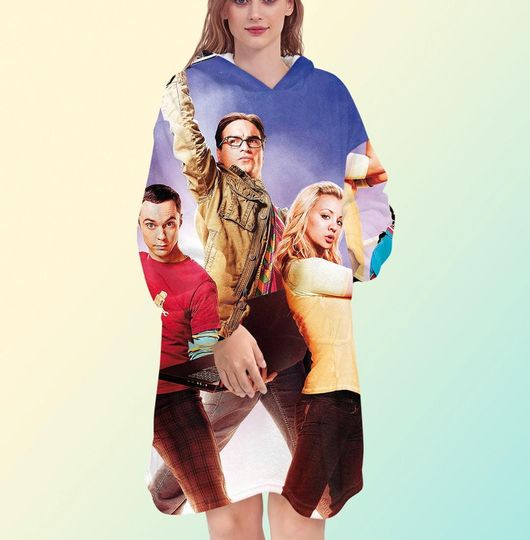 Discover Big Bang Theory Blanket Hoodie, Oversized Fleece Sweatshirt, Unisex