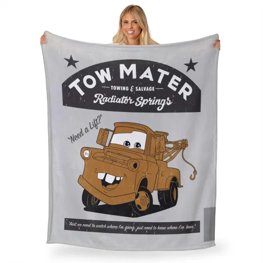 Discover Disney Pixar Cars Tow Mater Disneyland Fleece Blanket