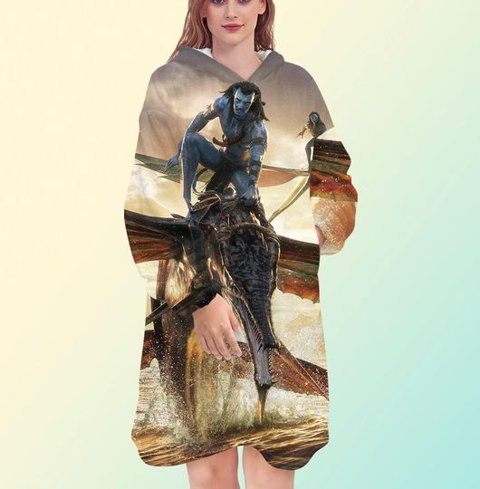 Discover Avatar The Way of Water Blanket Hoodie Unisex Oversized Fleece Sweatshirt