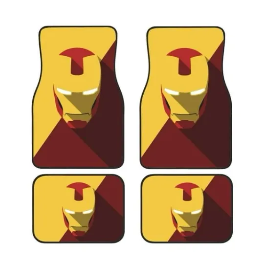 Personalized Iron Man Car Floor Mats Front and Rear