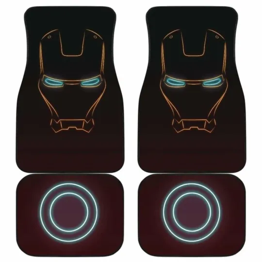 Discover Iron Man Car Floor Mat Front and Back Universal Fit