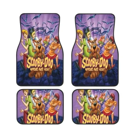 Discover Scooby Doo Car Floor Mats Universal Fit Front and Rear Floor Protector Vehicle Decor