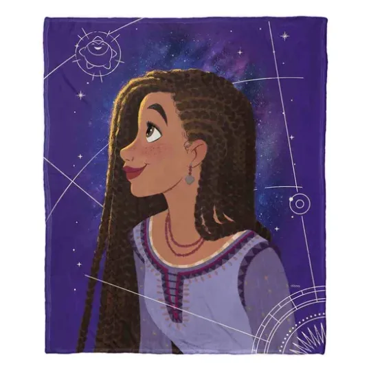 Discover Disney Wish Celestial Asha Disneyland Fleece Blanket