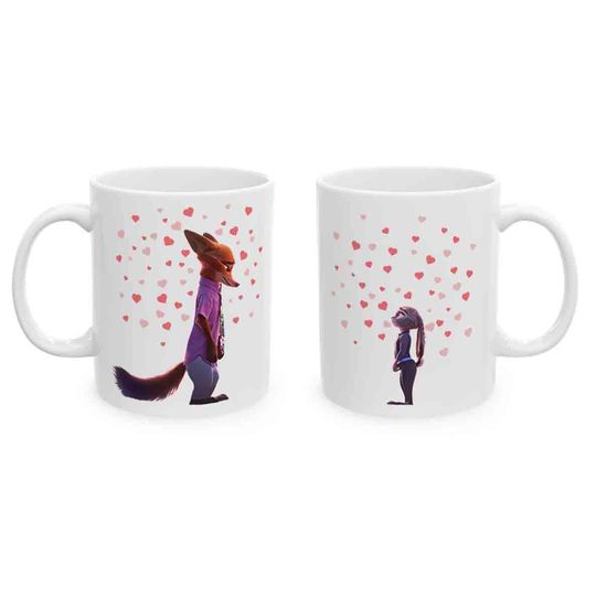 Discover Nick Wilde Looking At Judy Hopps mug, Nick & Judy Zootopia Mug