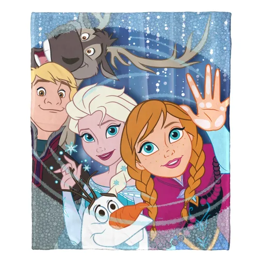 Discover Disney D100 Frozen Family Disney Fleece Blanket