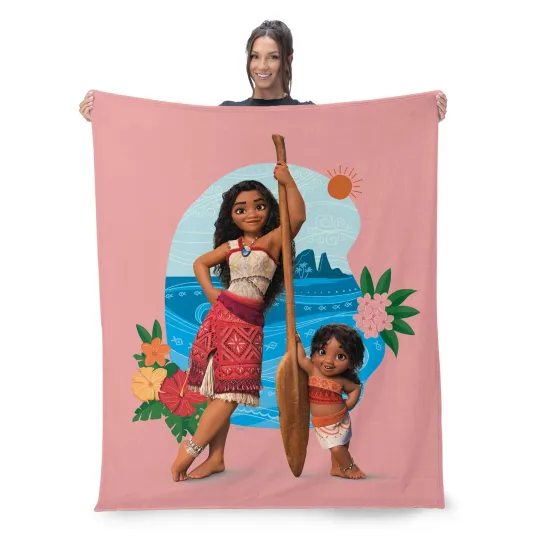 Discover Disney Moana 2 Moana And Simea Disneyland Fleece Blanket