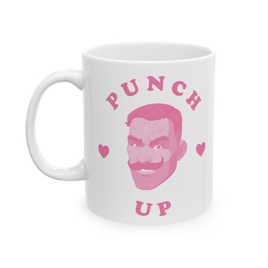 Discover Punch Up pink heart mug, Punch Up Dispatch Mug