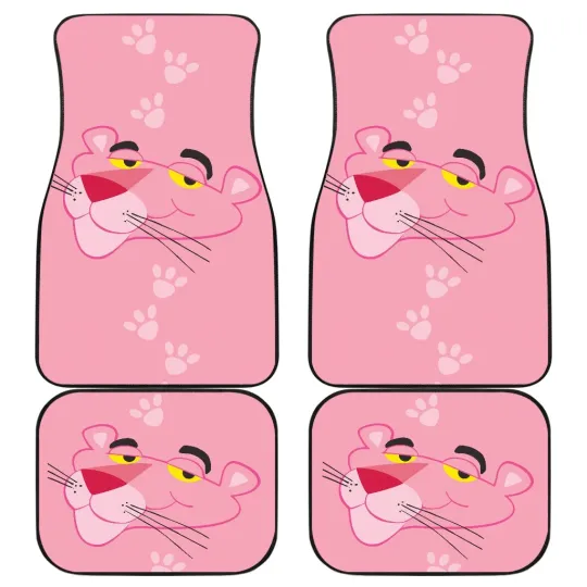 Discover Pink Panther Car Floor Mat Set for Front and Back Vehicles & Parts Car Accessories