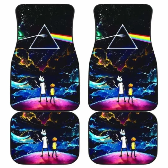 Discover Rick and Rickandmorty Galaxy Car Floor Mats Front and Back Universal Fit
