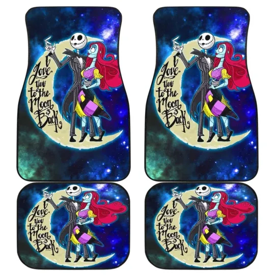 Discover Jack & Sally The Nightmare Before Christmas Car Front & Back Floor Mats