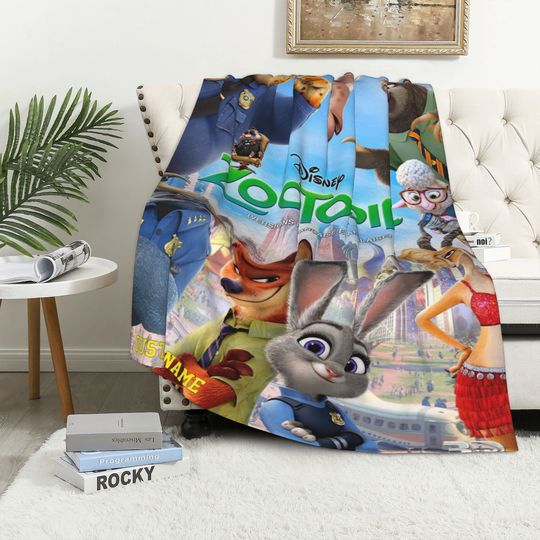 Discover Zootopia Blanket Throw Blanket Warm Soft Blanket for Dormitory Living Room Bedro