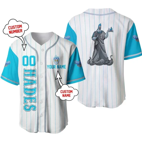Discover Personalized Disney Hades Hercules Villain Baseball Jersey Unisex