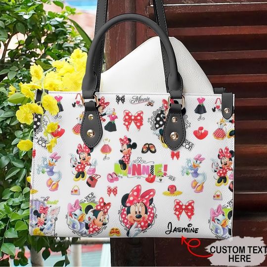 Discover Personalized Minnie Leather Shopping Bag for Women
