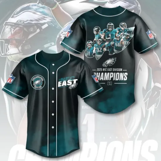 Discover Philadelphia Eagle 2025 Nfc East Division Champions Jersey