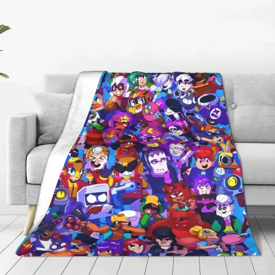 Discover Brawll Emz Spike Squeak Fleece Throw Blanket Game Blankets for Sofa Car Quilt