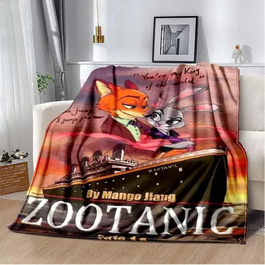 Discover Zootopia Nick Judy Blanket Travel Bedding Couch Sofa Blanket Birthday Gift