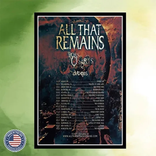 Discover All That Remains Born Of Osiris Live Tour 2026 Poster
