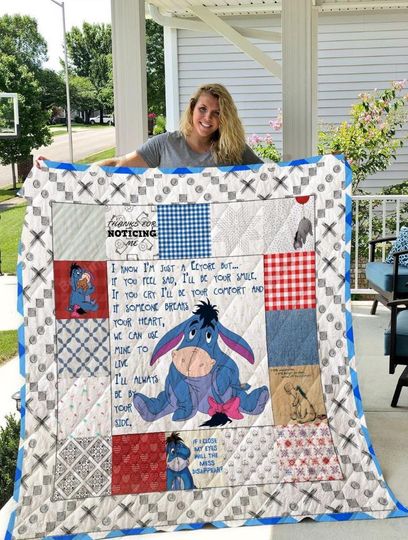 Discover Eeyore Winnie The Pooh Cartoon Quilt Blanket, Disney Christmas Gift