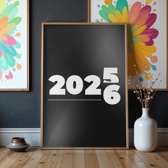 Discover New Year 2026 Digital Poster | Modern Minimal Wall Art | NYE Printable Decor