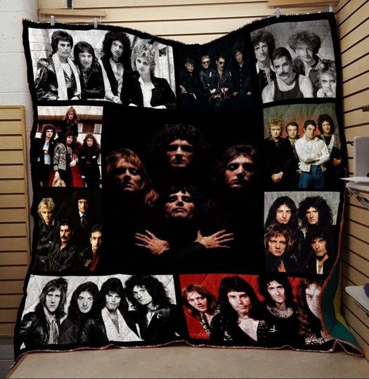 Discover Freddie Mercury Fleece Blanket, Christmas Quilt