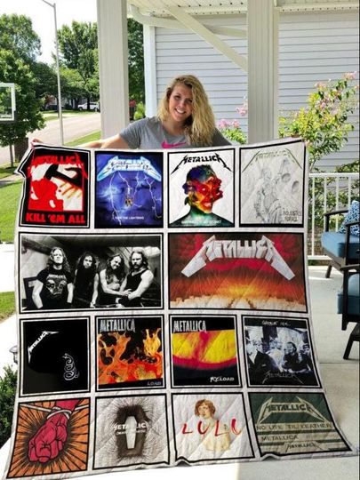 Metal Rock Band Sherpa Fleece Blanket,Quilt for Rock Fans