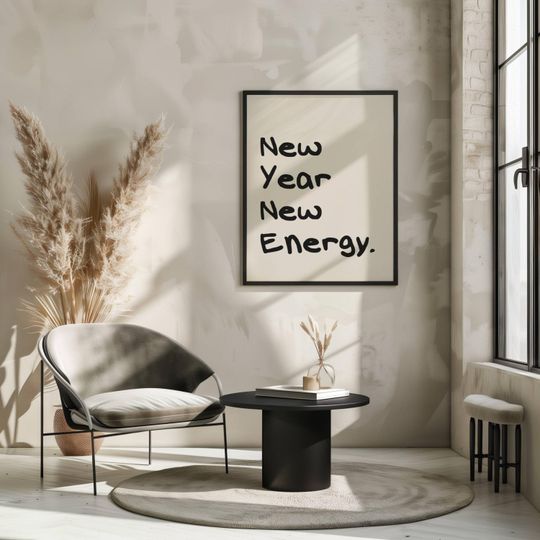 Discover Inspirational New Year Printable Wall Art | Minimalist 2026 Quote Poster | Modern Beige Wall Decor | New Year Digital Art | Instant Download