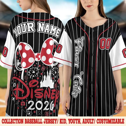 Discover Custom Disney Baseball Jersey Team Disneyland, Kid Youth Adult Disney Shirt, Disneyworld Trip Outfit, Gift for Disney Fans D2N308