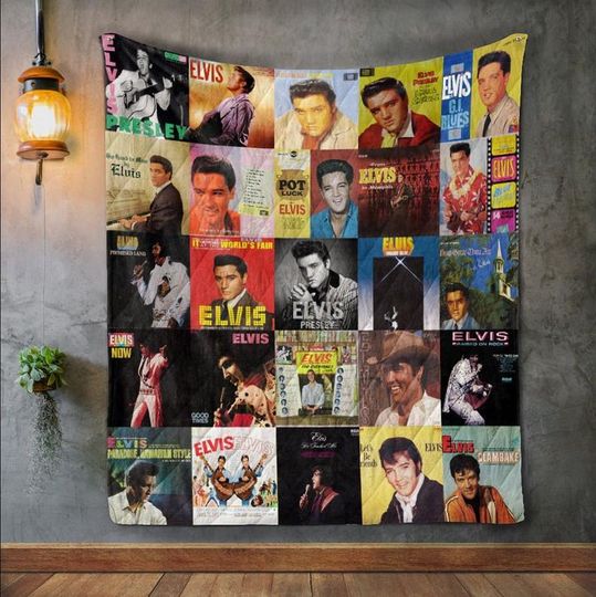 Discover Elvis Presley Sherpa Fleece Blanket, Quilt, Christmas Blanket for Home & Living