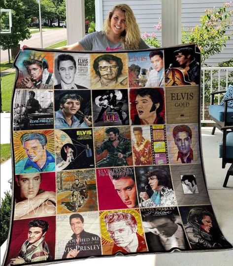 Discover Elvis Presley Music Fleece Blanket,Christmas Quilt, Elvis Presley Throw for Home & Living