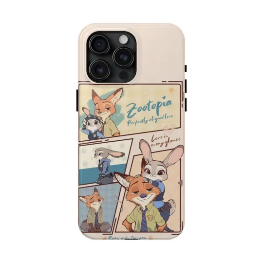 Discover Cute Judy and Nick Zootopia Phone Case, Disney Zootopia Aesthetic Cover
